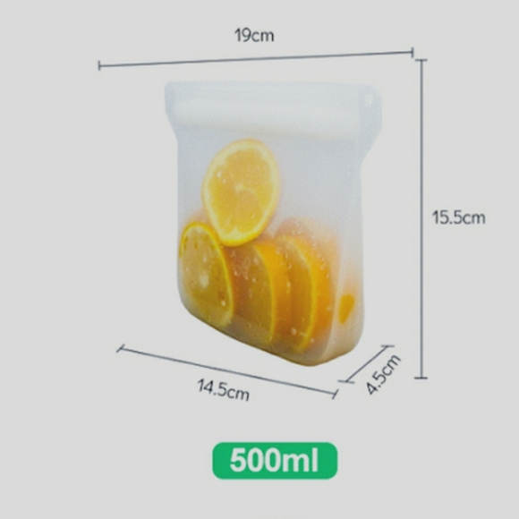 500ML Reusable Silicone Food Storage Bag - Picture 3 of 3